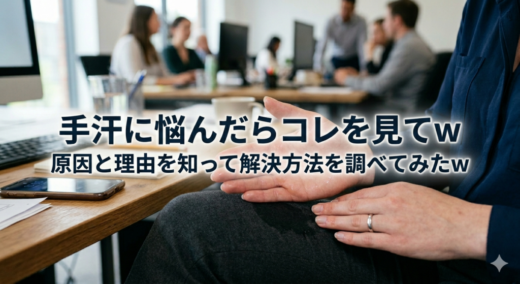 手汗に悩んだらコレを見てw　原因と理由を知って解決方法を調べてみたw